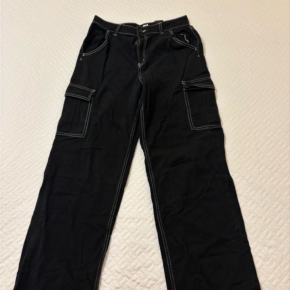 H&M Black Flare Wide Leg Jeans